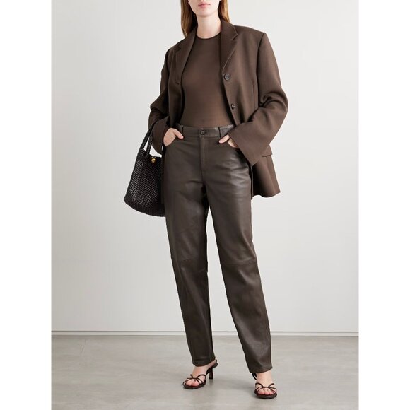 WARDROBE.NYC Sheer Bodysuit in Dark Brown Medium New Womens Long Sleeve Top - Picture 15 of 15